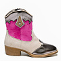 Cowboy Stiefel Mädchen Beige Suedine Farbe Metallisch