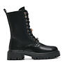 Veteranenstiefel Schwarze Broschen
