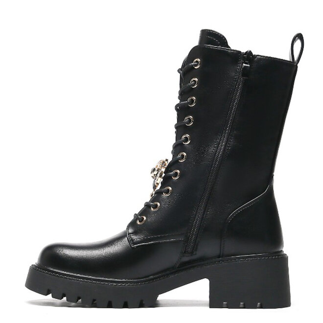 Veterboots Zwart Broche