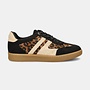 Turnschuhe Schwarz Samba Leopard Strass