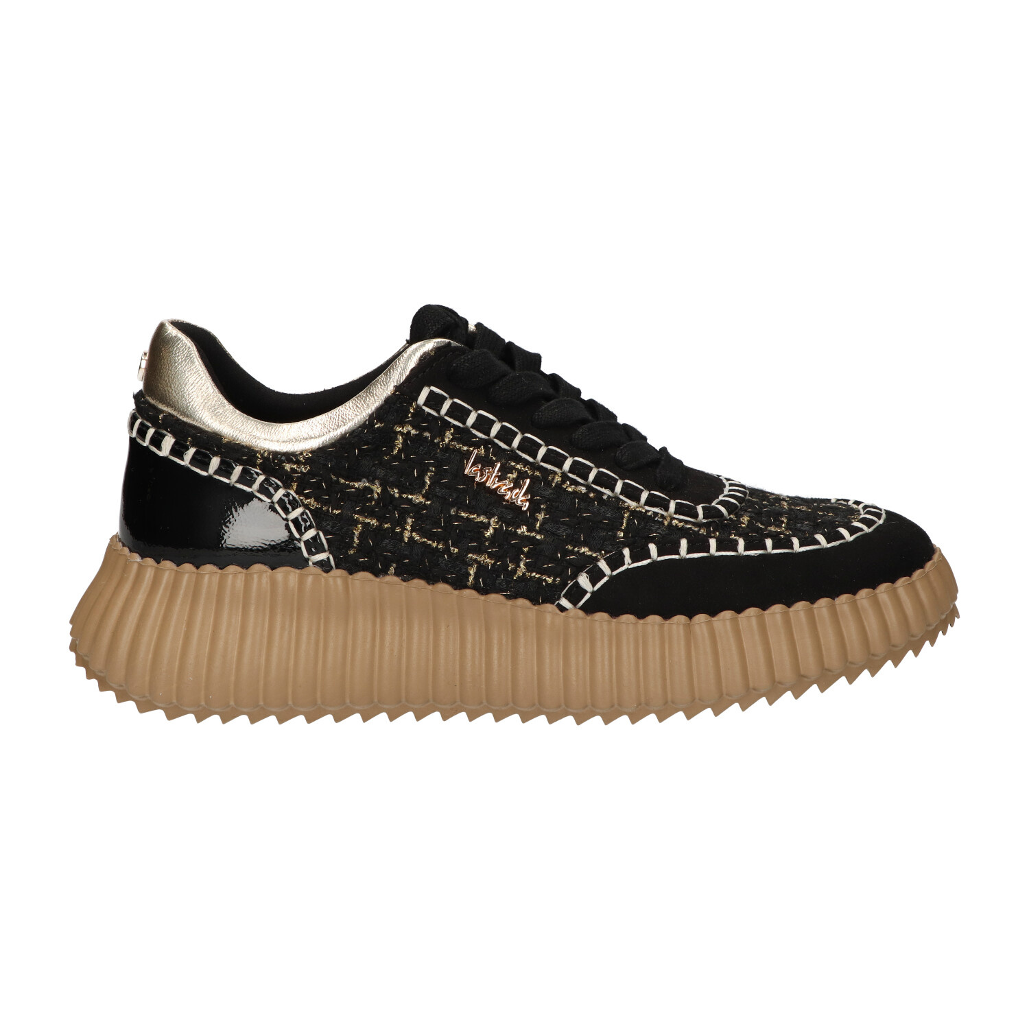 Sneakers Zwart Canvas Goud Smile Favorites
