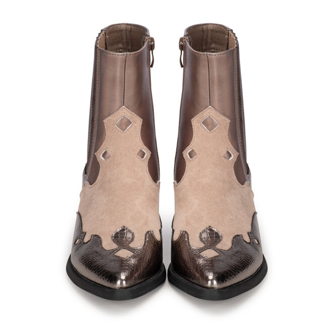 Enkellaarzen Roxi Bruin Korte Cowboy Boots