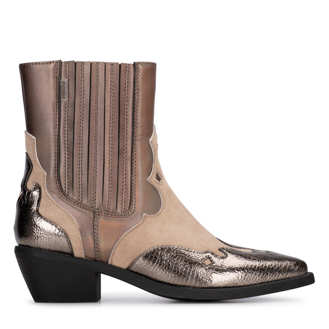Stiefelette Roxi Braun Kurzer Cowboy-Stiefel