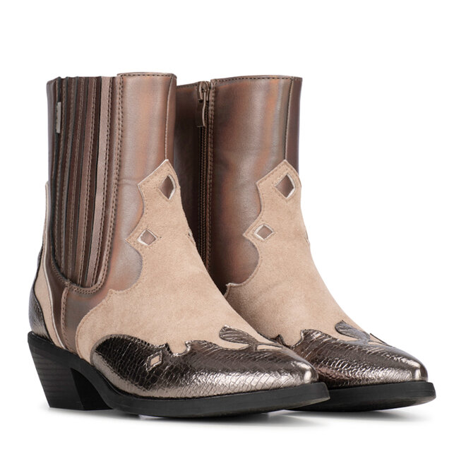 Enkel laarzen Roxi Bruin Korte Cowboy Boots