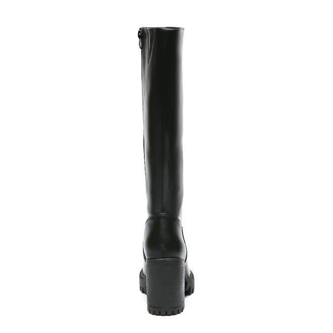 Stiefel Schwarzer Blockabsatz hoch