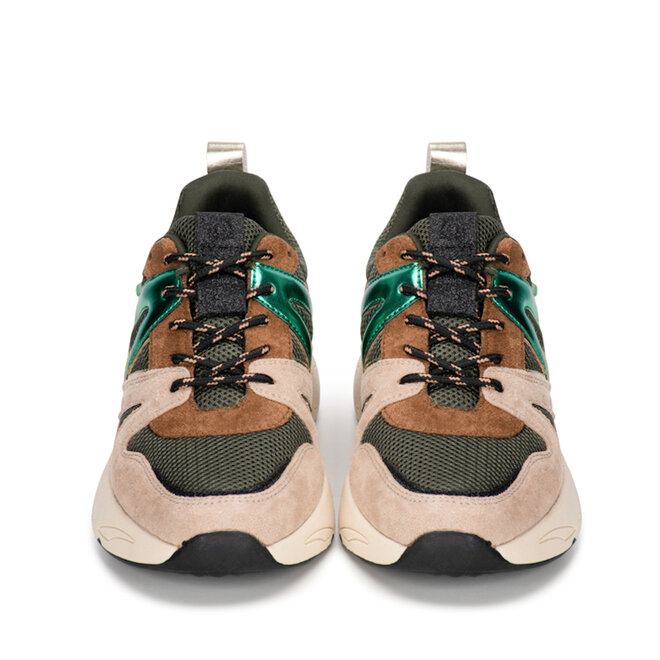 Sneakers Groen Carocel Beige Combi