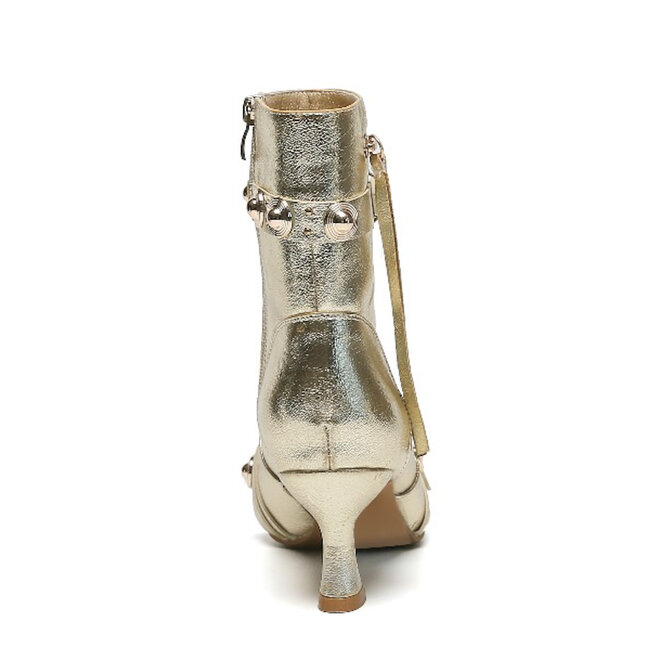 Enkellaarsjes Goud Studded Zip