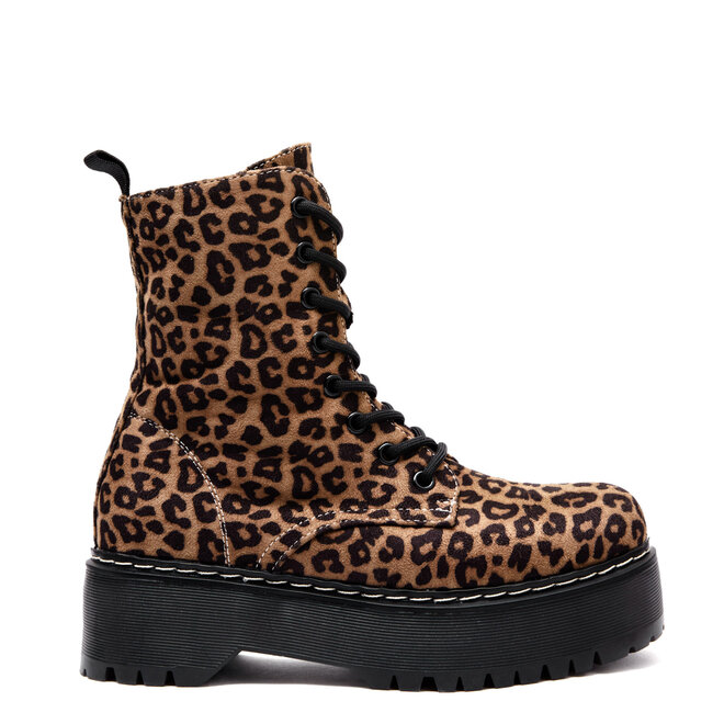 Veteranenstiefel Leopard Plateau