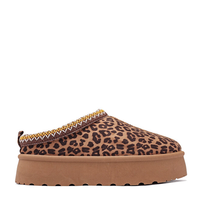 Pantolette Leopard Suedine Zig Zag
