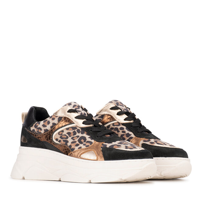 Sneakers Jana Zwart Leopard