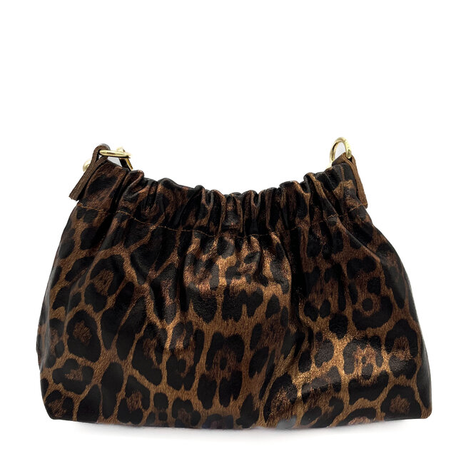 Crossbody Tasje Bruin Leopard Metallic