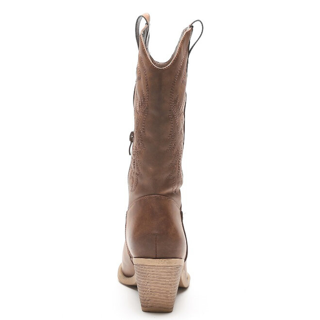 Cowboylaarzen Bruin Leatherlook Stiksels