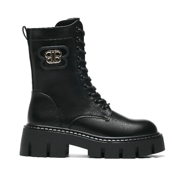 Veterboots Zwart BB Gesp