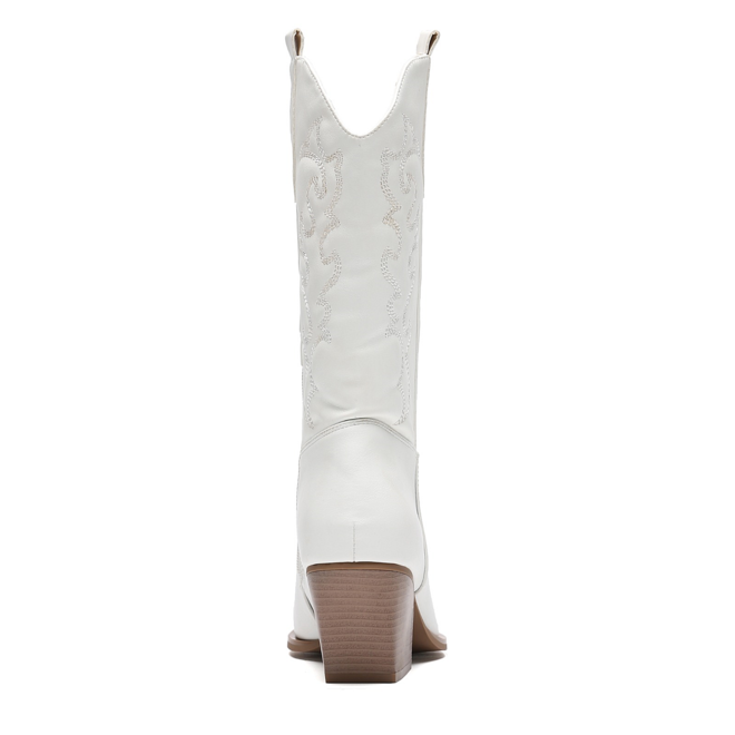 Cowboylaarzen  Wit Stiksels