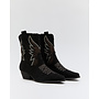 Kurze Cowboystiefel Schwarz Suedine Western
