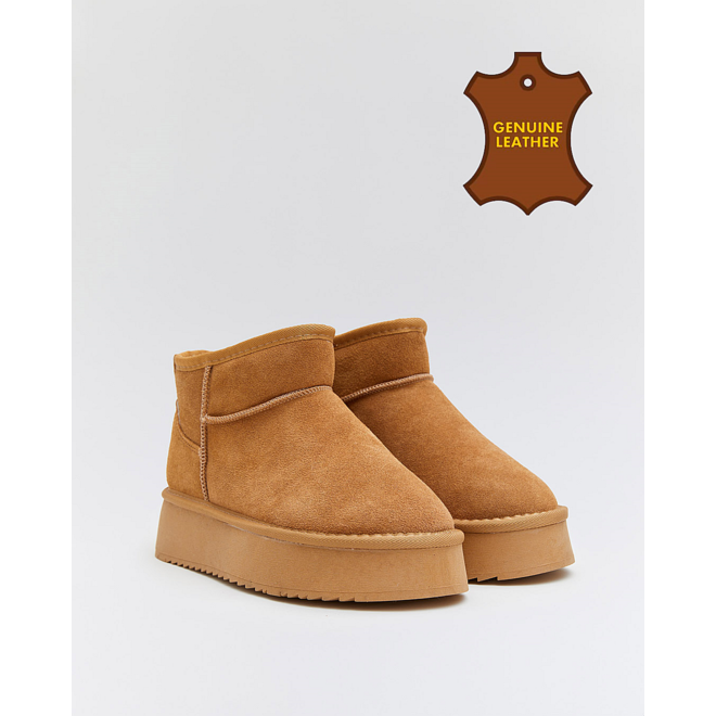 Ugie Boots Camel Leer Plateau
