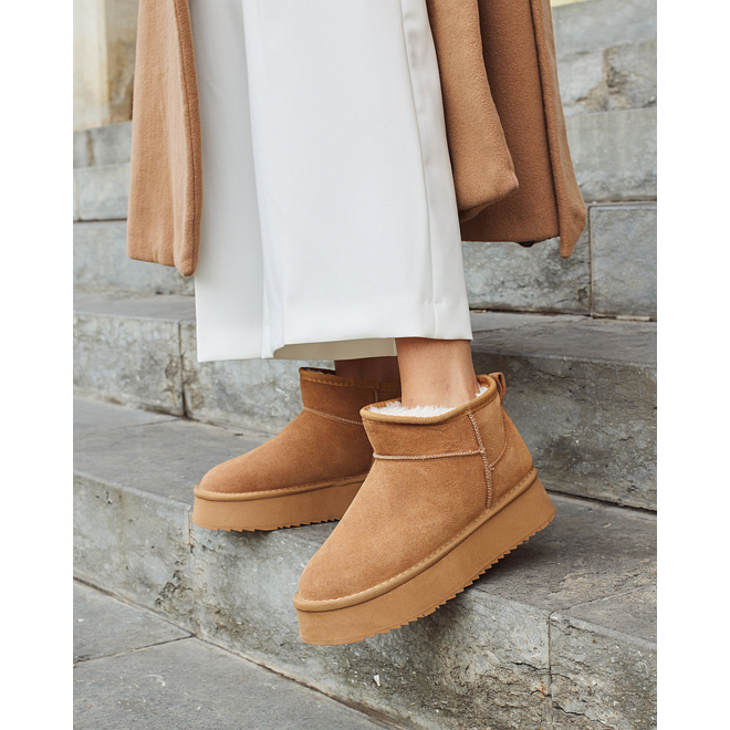 Ugie Boots Camel Leer Plateau