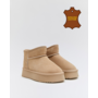 Ugie Boots Camel Lederplattform