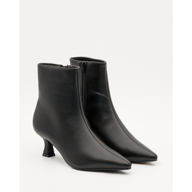 Stiefelette Schwarz Lederlook
