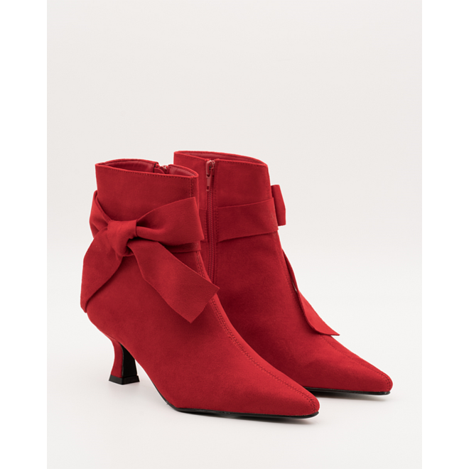 Stiefeletten mit schwarzer Suedine-Schleife - Copy