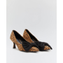 Absätze Leopard Suedine Schleife
