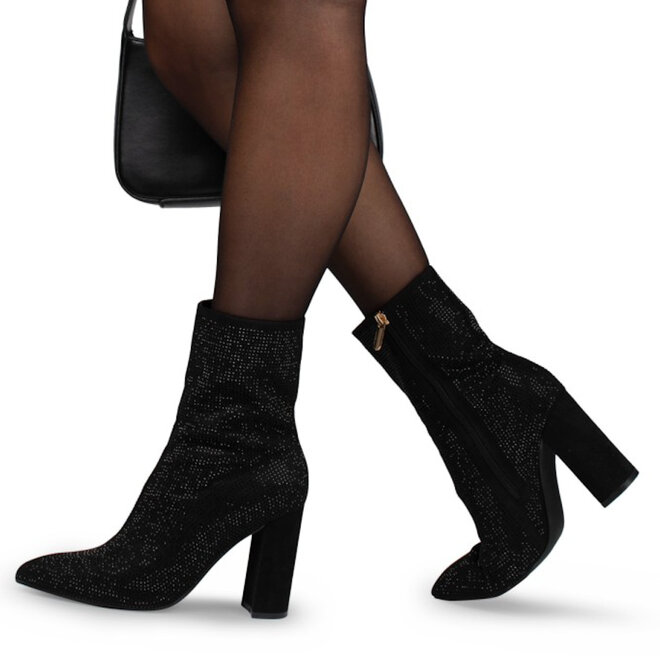 Stiefeletten Schwarz Lauren Rhinestone