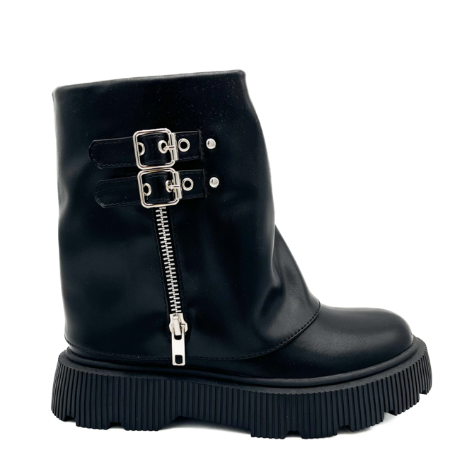 Biker boots Meisjes Zwart Rits