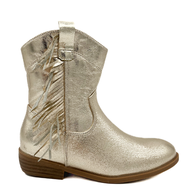 Cowboystiefel Mädchen Gold Kurze Fransen