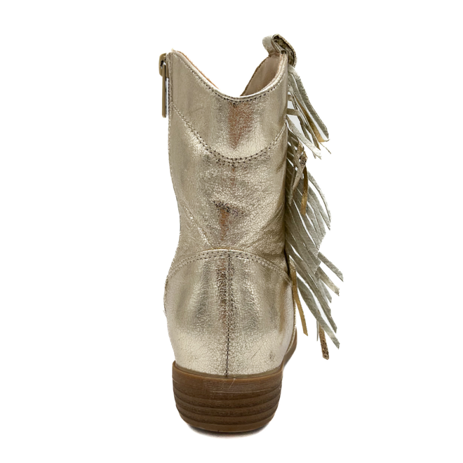 Cowboystiefel Mädchen Gold Kurze Fransen