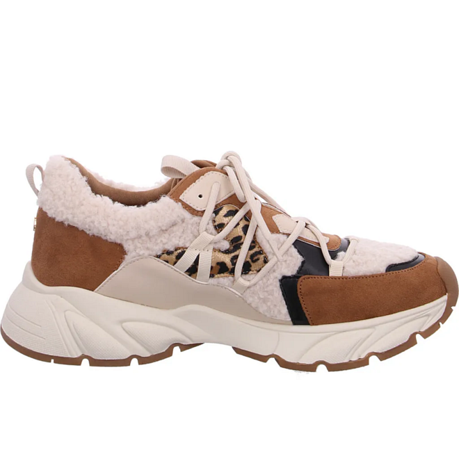 Sneakers Beige Chunky Teddy Leopard
