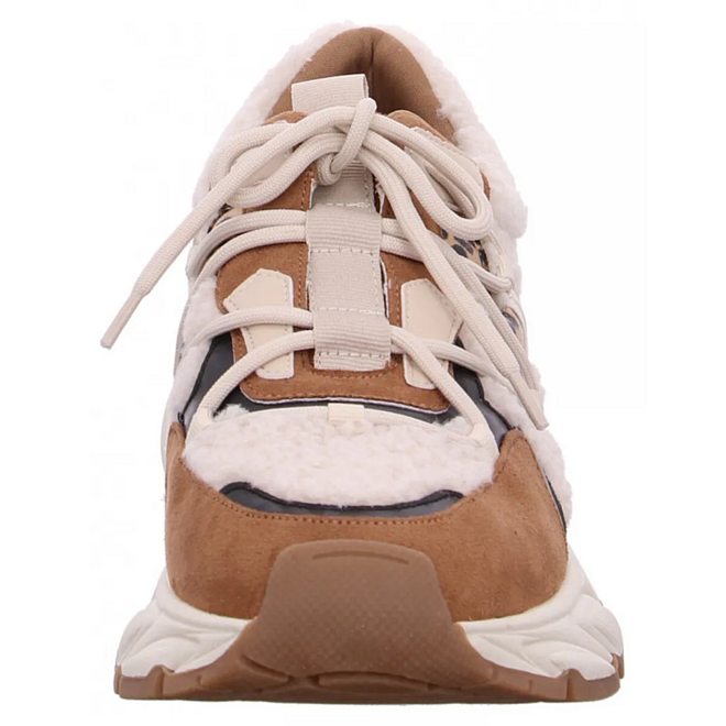 Sneakers Beige Chunky Teddy Leopard