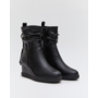 Stiefelette Schwarz Schnalle Fransen