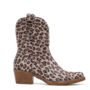 Cowboystiefel Leopard Kurz genäht