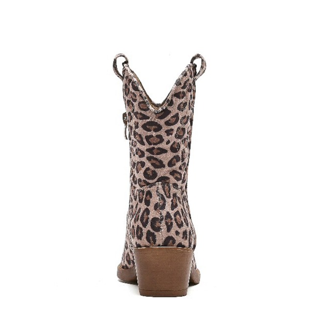 Cowboylaarzen Leopard Kort Stiksels