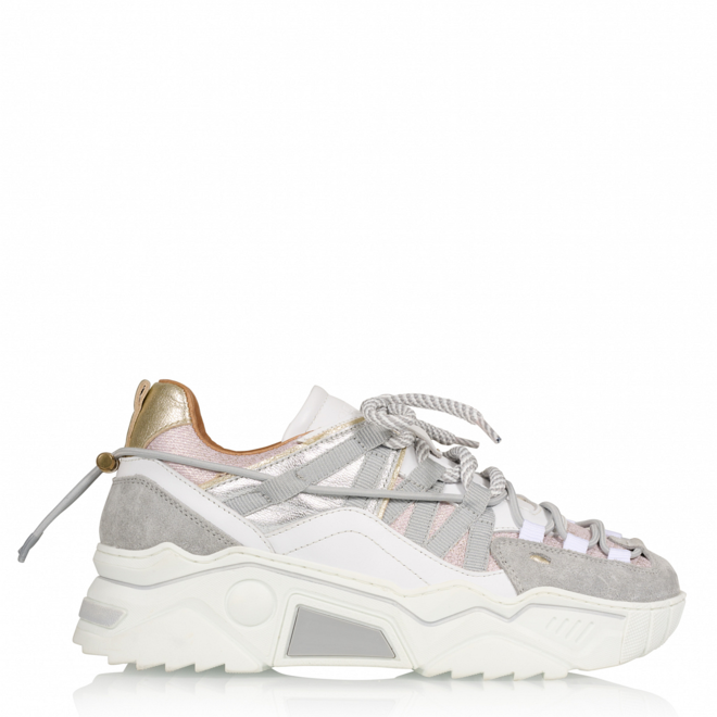 DWRS Turnschuhe ORION Wildleder Grau / Silber