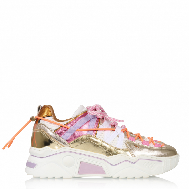 DWRS Turnschuhe ORION metallic Champagner / Rosa
