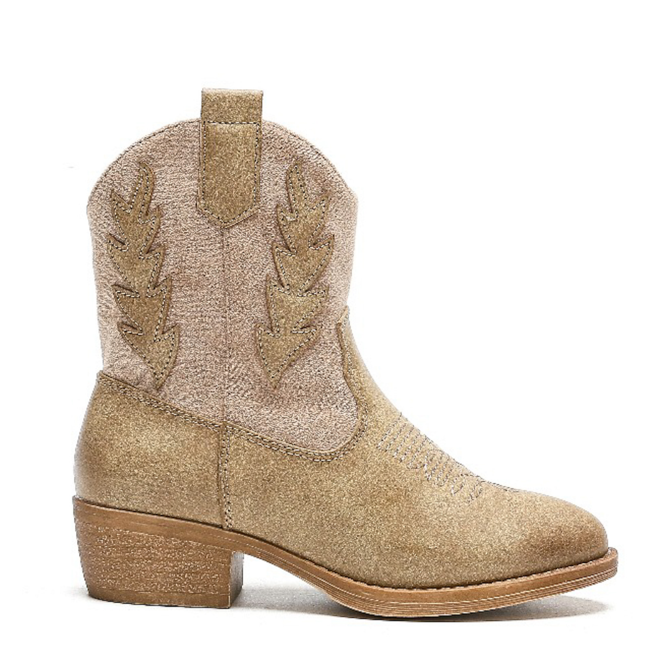 Cowboystiefel Mädchen Khaki Flamme