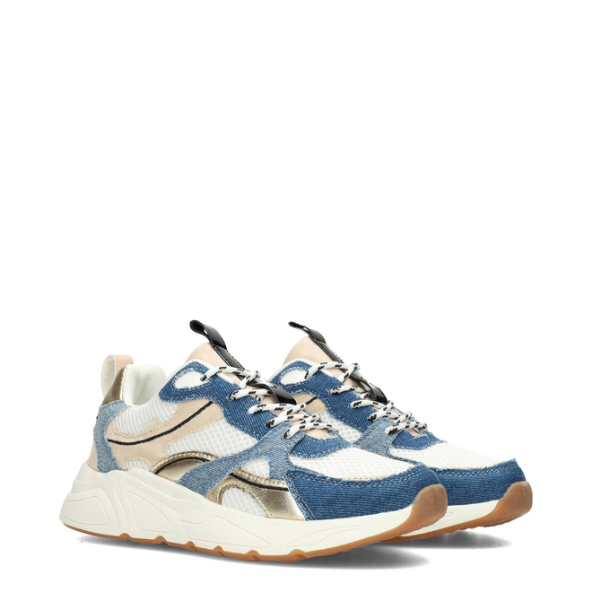Sneakers Weiß Kae Jeans Blau