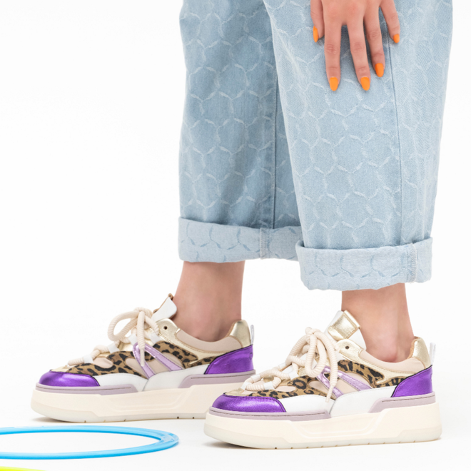 DWRS sneakers WALTON leopard Sand - Purple