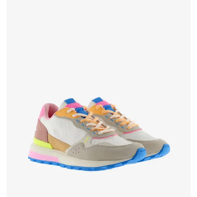 Sneakers Luna Nylon Wit Split Leather