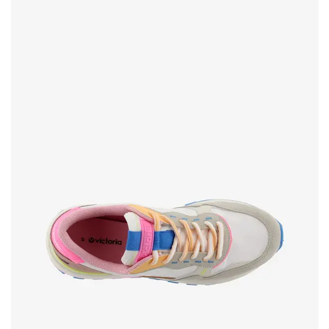 Sneakers Luna Nylon Wit Split Leather