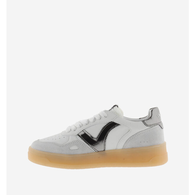Sneakers White Split Leather Gun