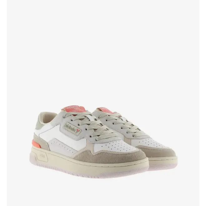 Sneakers White Casual Patch C80 Beige
