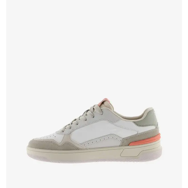 Sneakers White Casual Patch C80 Beige
