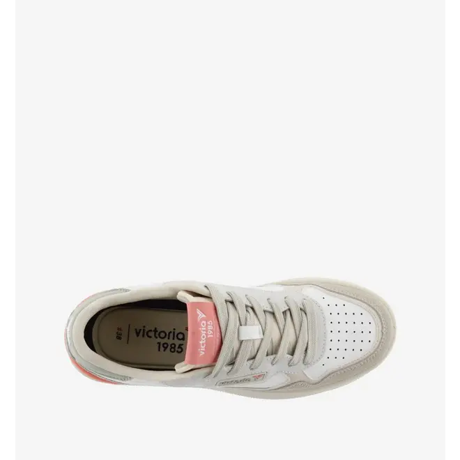 Sneakers White Casual Patch C80 Beige
