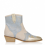 DWRS Cowboy-Stiefel LYON Nieten Champagner - Jeans