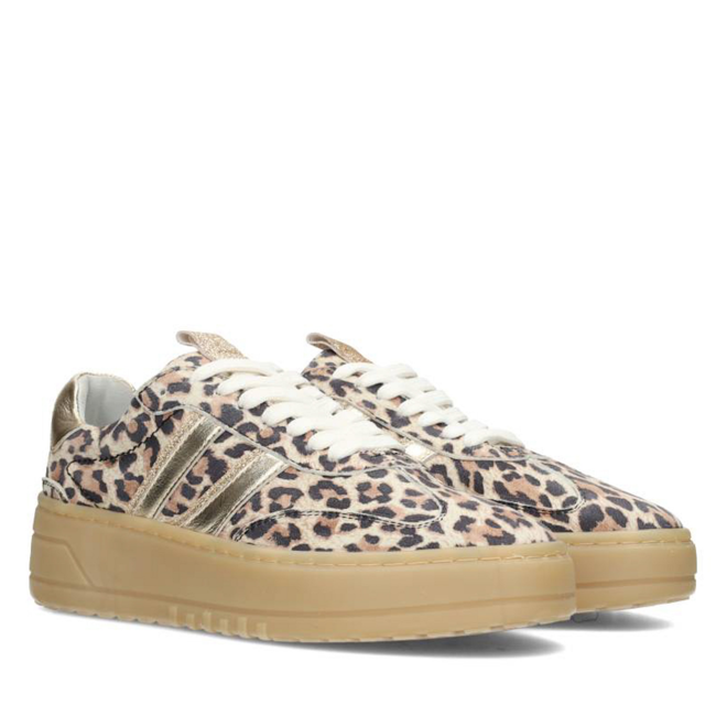 Sneakers Goud Anemone Leopard