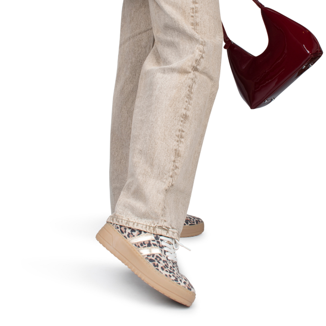 Sneakers Goud Anemone Leopard