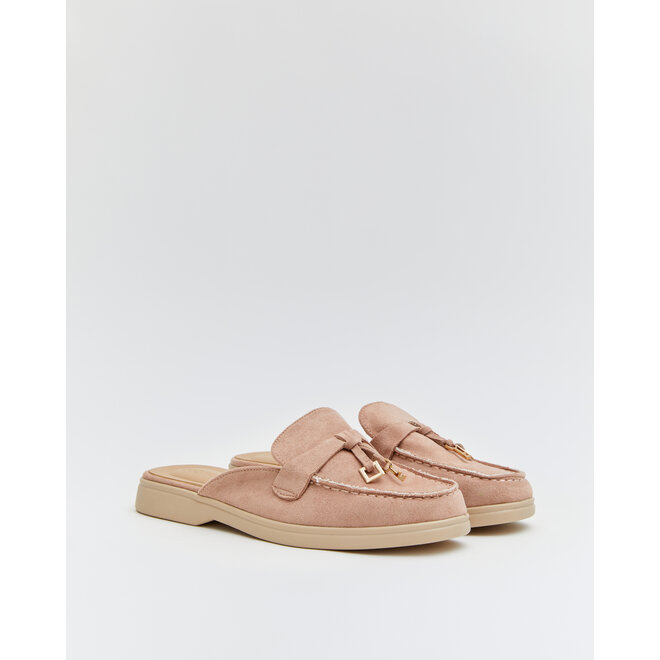 Loafers Nude Suedine Anhänger