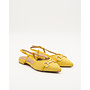 Slingback Gelb Canvas Schnalle